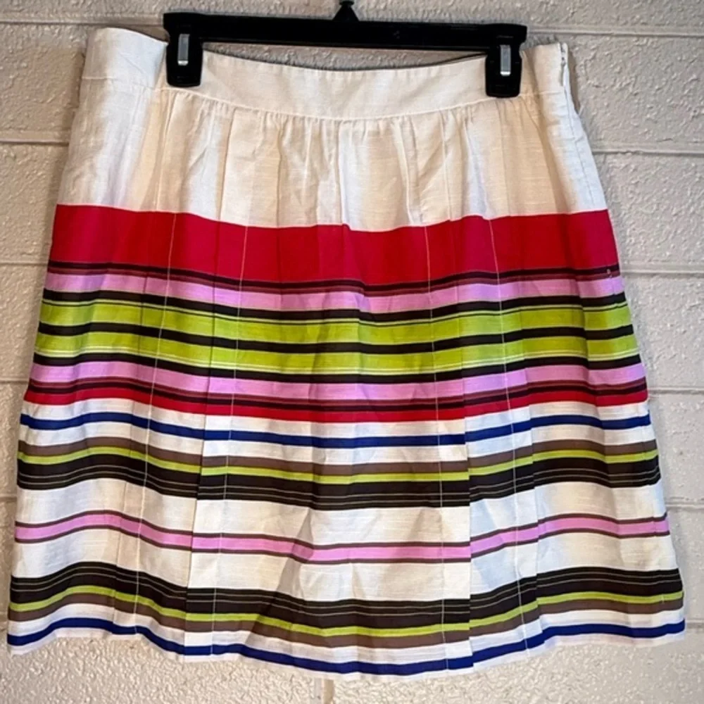 LOFT Ivory Textured Skirt